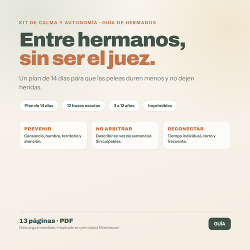 Entre hermanos, sin ser el juez — guía de 13 páginas en PDF